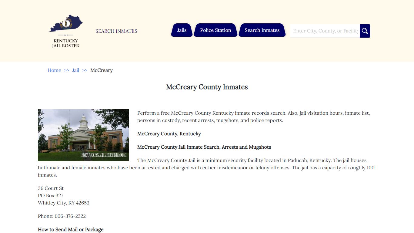 McCreary County Inmates | Jail Roster Search